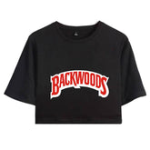 Women Crop Top & Shorts Set Backwoods Printed Summer 2 Pieces Casual Clothes - INSWEAR